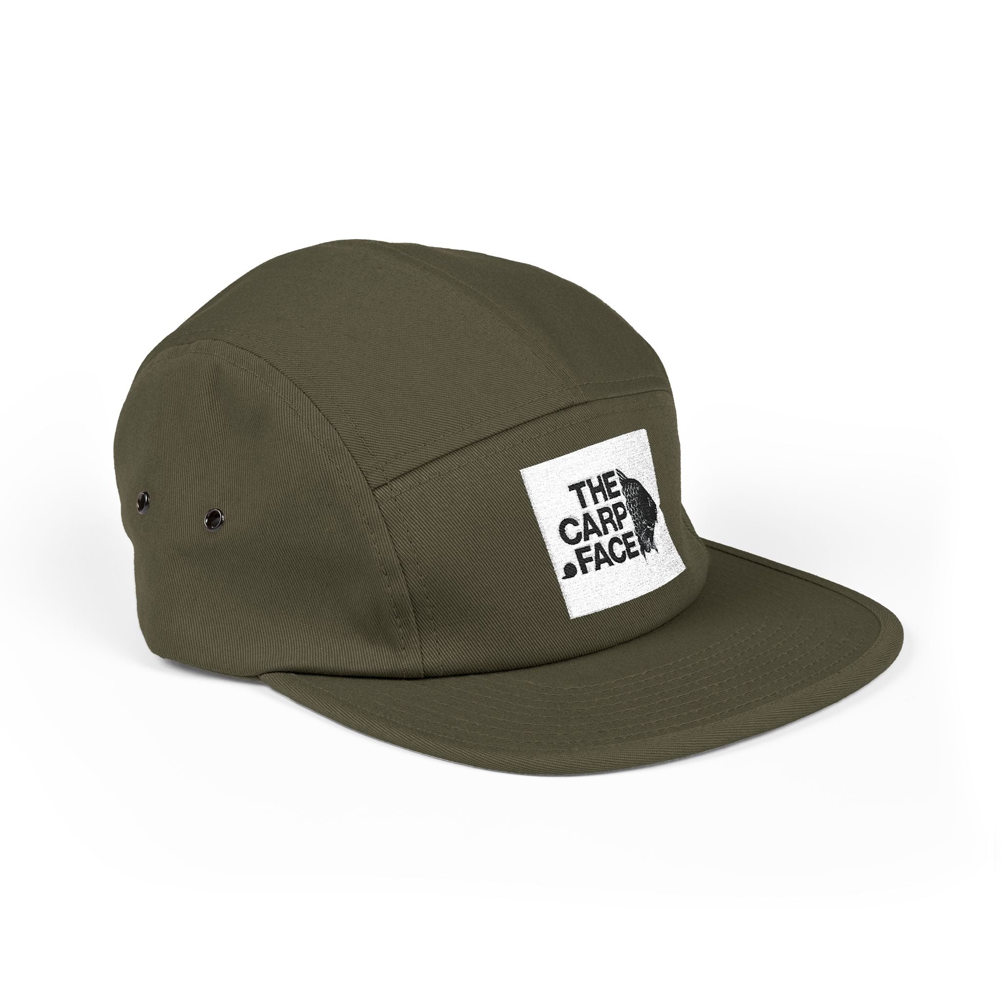 Carp Face Embroidered 5-Panel Cap