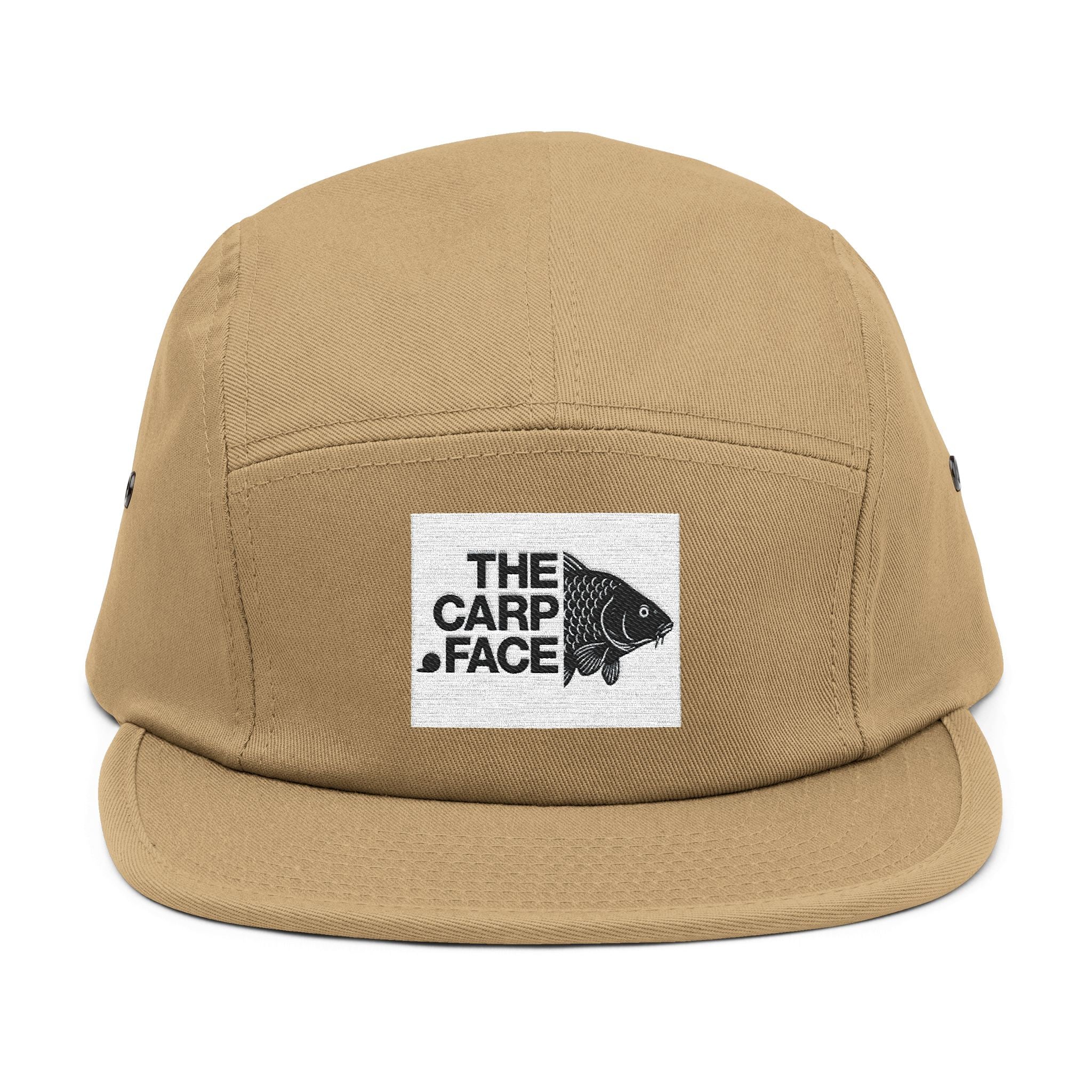 Carp Face Embroidered 5-Panel Cap