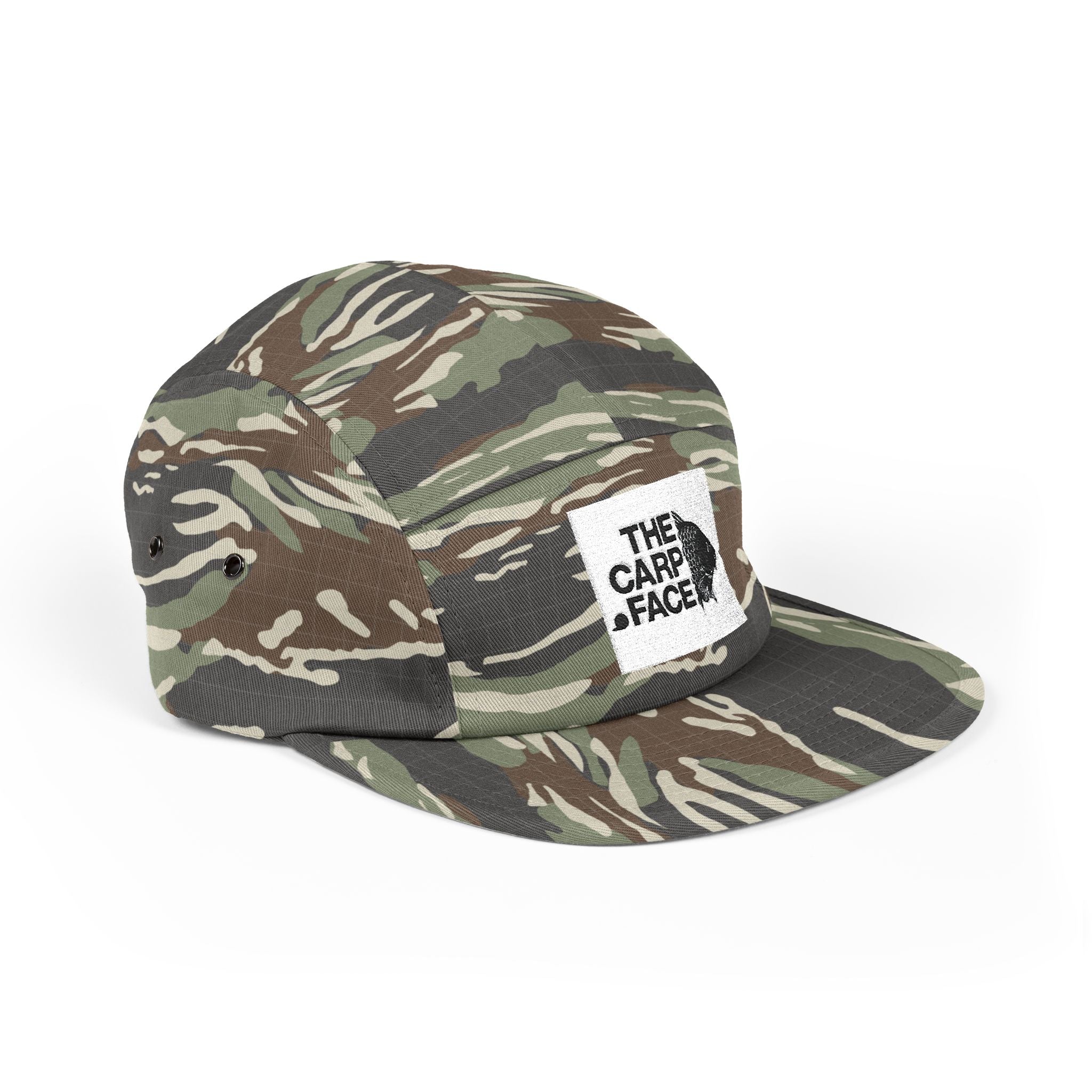Carp Face Embroidered 5-Panel Cap