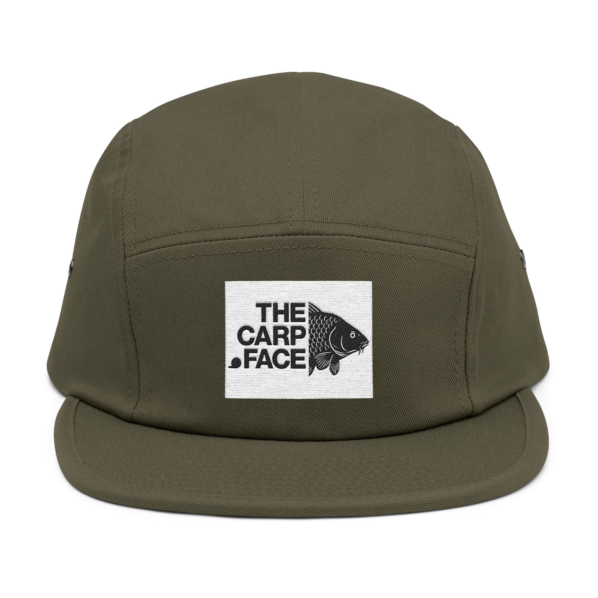 Carp Face Embroidered 5-Panel Cap