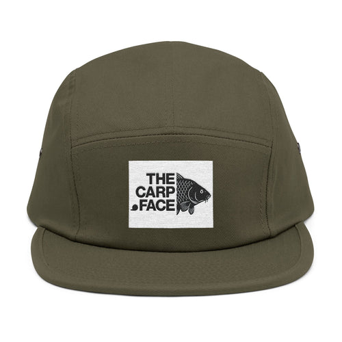 Carp Face Embroidered 5-Panel Cap