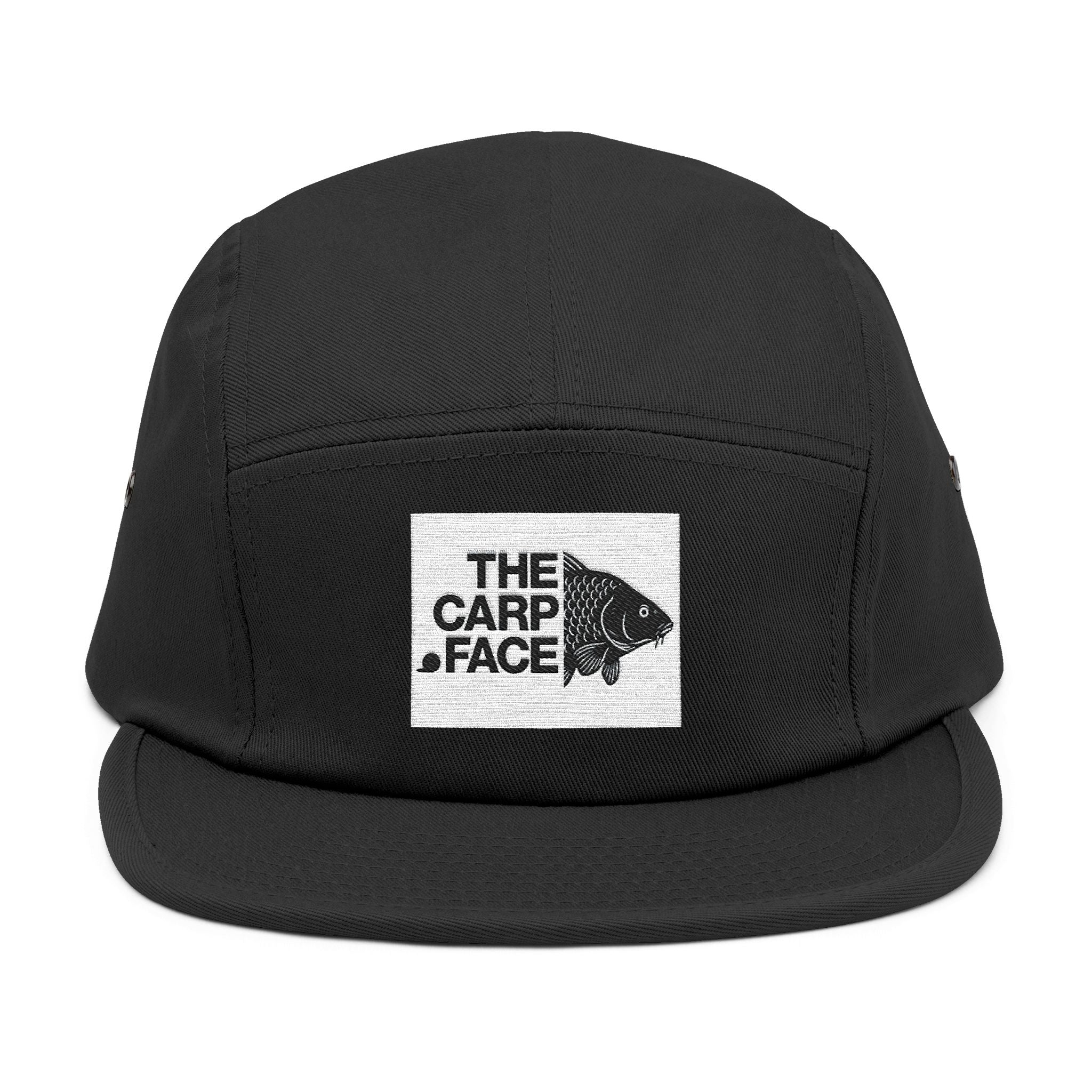Carp Face Embroidered 5-Panel Cap