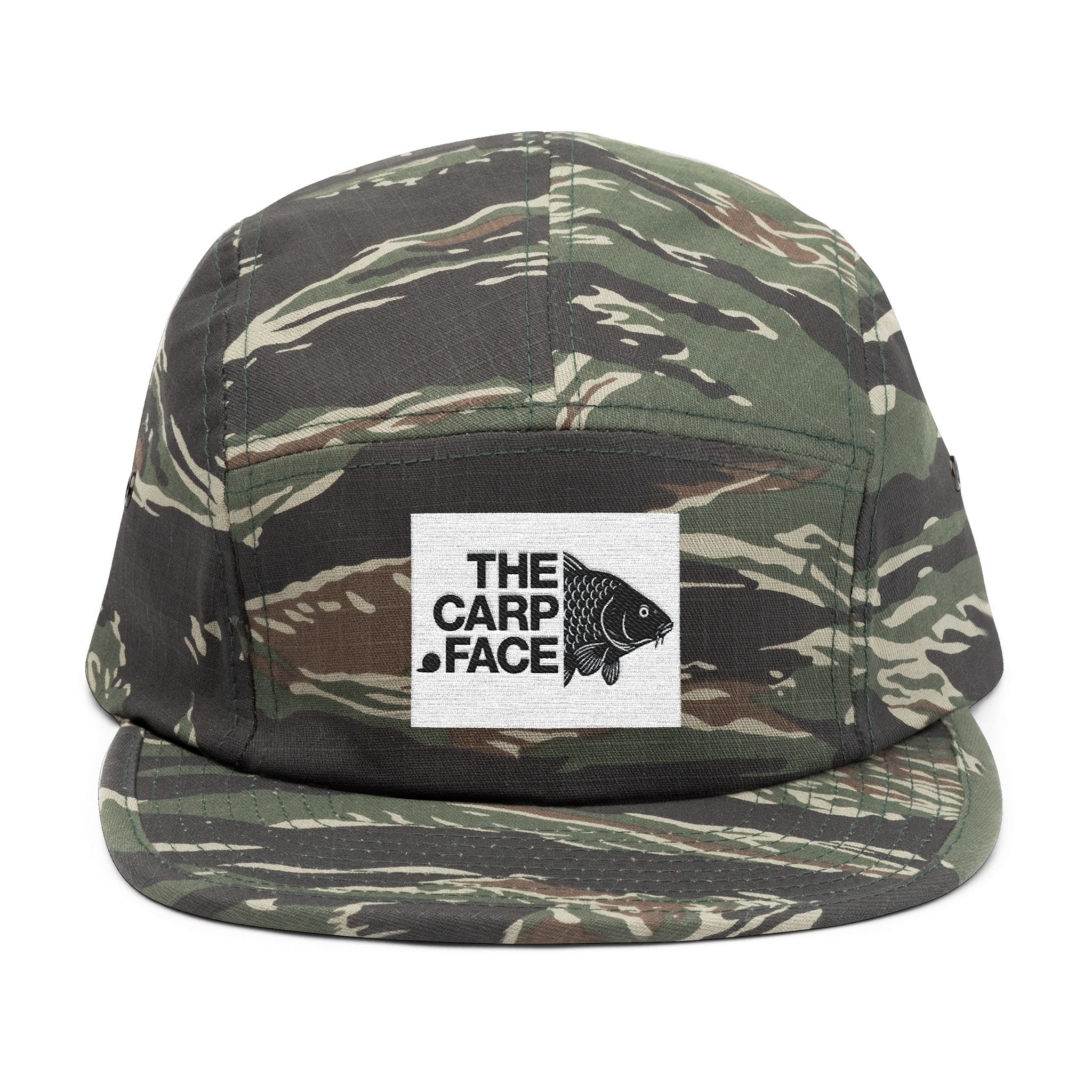 Carp Face Embroidered 5-Panel Cap