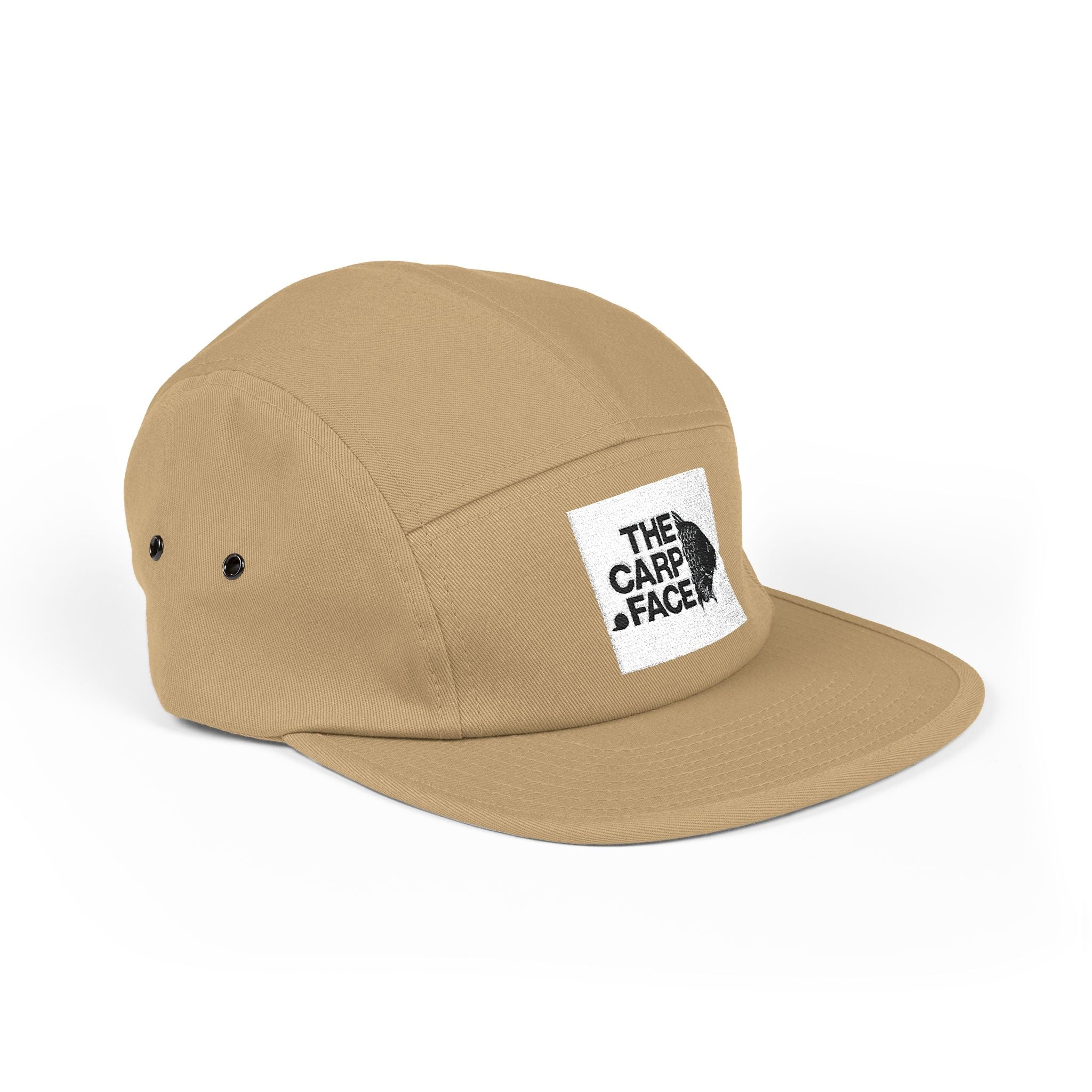 Carp Face Embroidered 5-Panel Cap